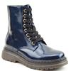 HEAVENLY FEET WOMENS ANKLE BOOT - NAVY PATENT